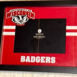 University of Wisconsin Badgers Red & Black Picture Frame - Fits 5x7” Photo